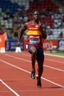 Dwain Chambers winner of the 100 metres at the Sainsbury's British Championships, Birmingham.